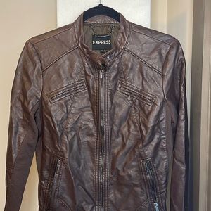 Faux leather jacket 🤎